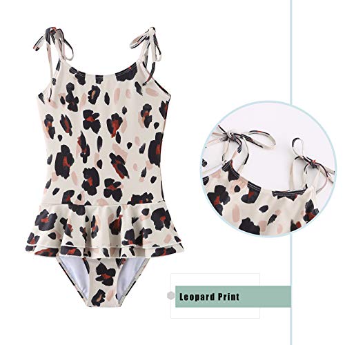 Image of Girls One Piece Swimsuits One Shoulder Ruffle Swimwear Floral Bathing Suit