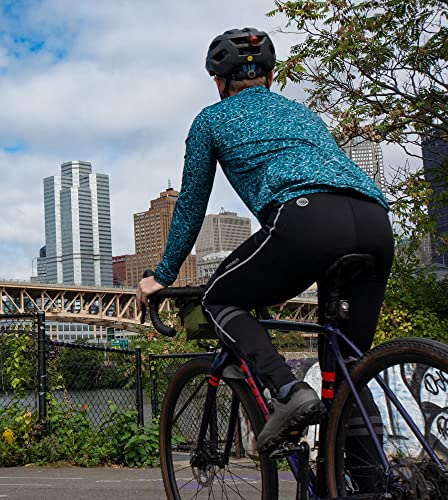 Image of AERO|TECH|DESIGNS | Men's Windstop Padded Cycling Tights | High-Visibility Reflective Windproof Leggings
