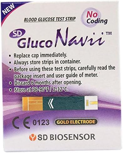 Gluco Navii Blood Glucose Test Strips - 50 Count