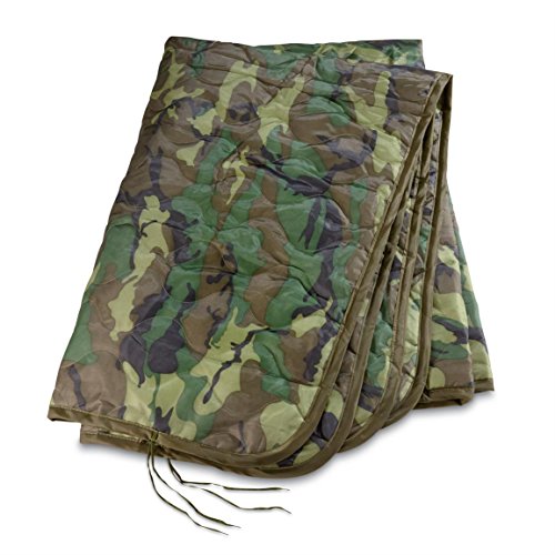 Military Style Poncho Liner Blanket - Woobie (Woodland Camo)