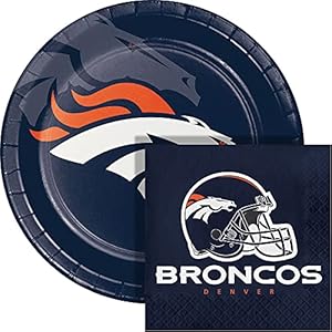 Trendware Denver Broncos Paper Plat...