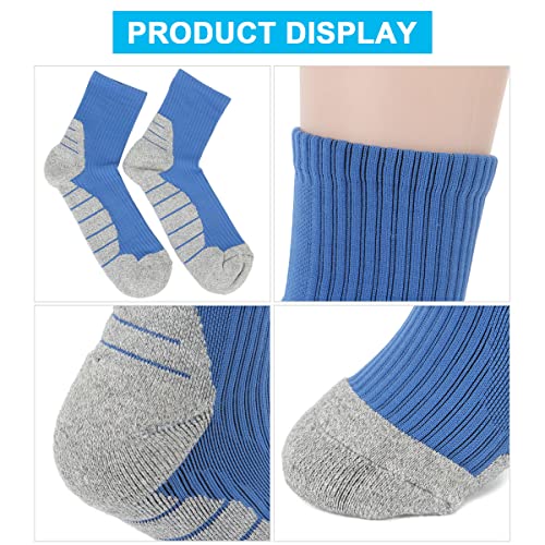 5 Pairs Men's Athletic Running Socks Performance Cushion Cotton Athletic Crew Socks for Men Size 8-122