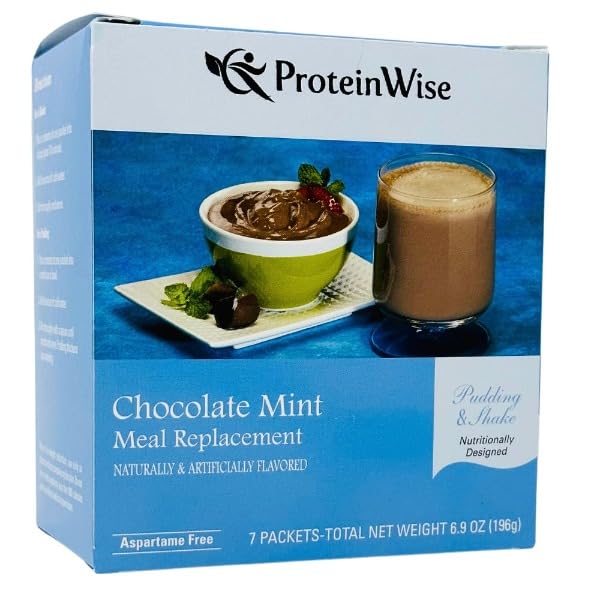 Image of ProteinWise - Chocolate Mint Meal Replacement Shake or Pudding - 7 /Box