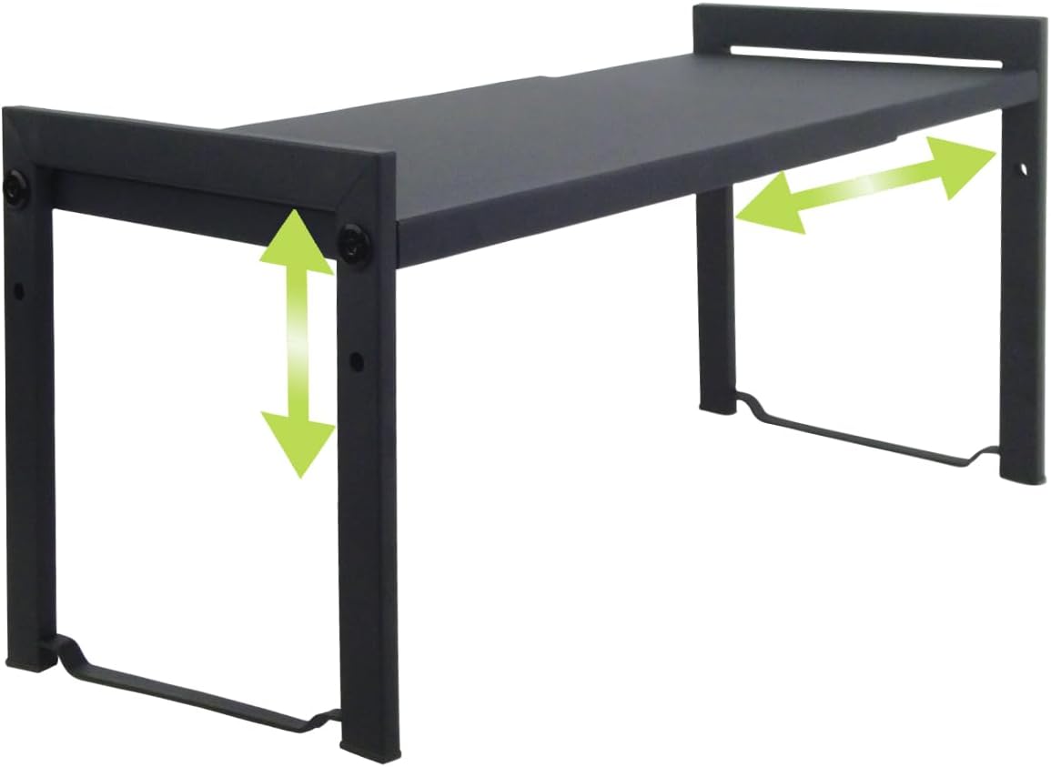 Expandable Cabinet Shelf 13.8-26"(L), Stackable Kitchen Counter Shelf ...