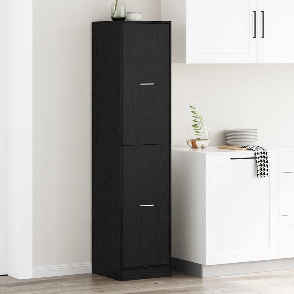 Armadietto per farmacie, effetto rovere, in legno, 40 x 41 x 174,5 cm, con cassetto, spazio e scomparti, per ufficio e soggiorno, design moderno