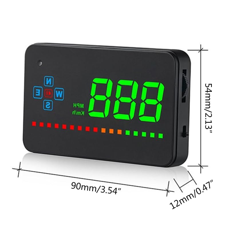Head Up Display HUD GPS for Parabrisas for Pantalla Frontal Digital for Sistema de Advertencia velocímetro Inteligente