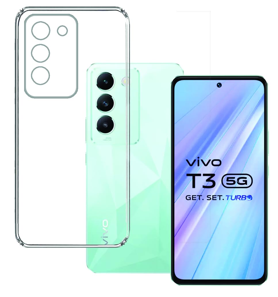 Pinaaki Enterprises Vivo T3 5G Back Cover | Slim Soft Back Case for Vivo T3 5G (Transparent) (B0D272CC1P) Amazon Price History, Amazon Price Tracker