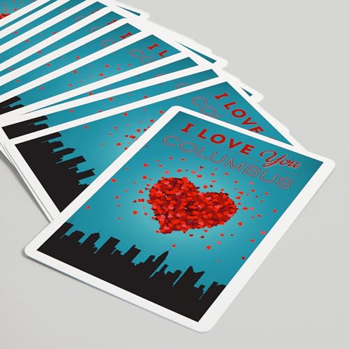 Lantern Press I Love You Columbus, Ohio, 52 naipes póker miniatura 5