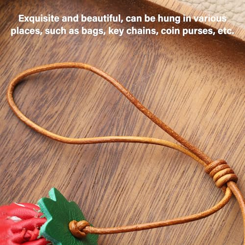 Image of Leather Keychain,Purse Charms,Bag Charms for Handbags,Interesting Stylish Simulated Food Leather Bag Charm