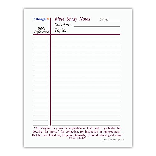 Bible Study Note Pads, by eThought - Pack of 4 Notepads