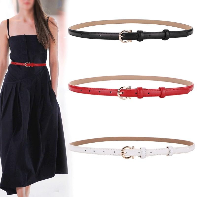 Sweater Belt Women's Versatile Version with Skirt Coat Cowhide Small Belt3