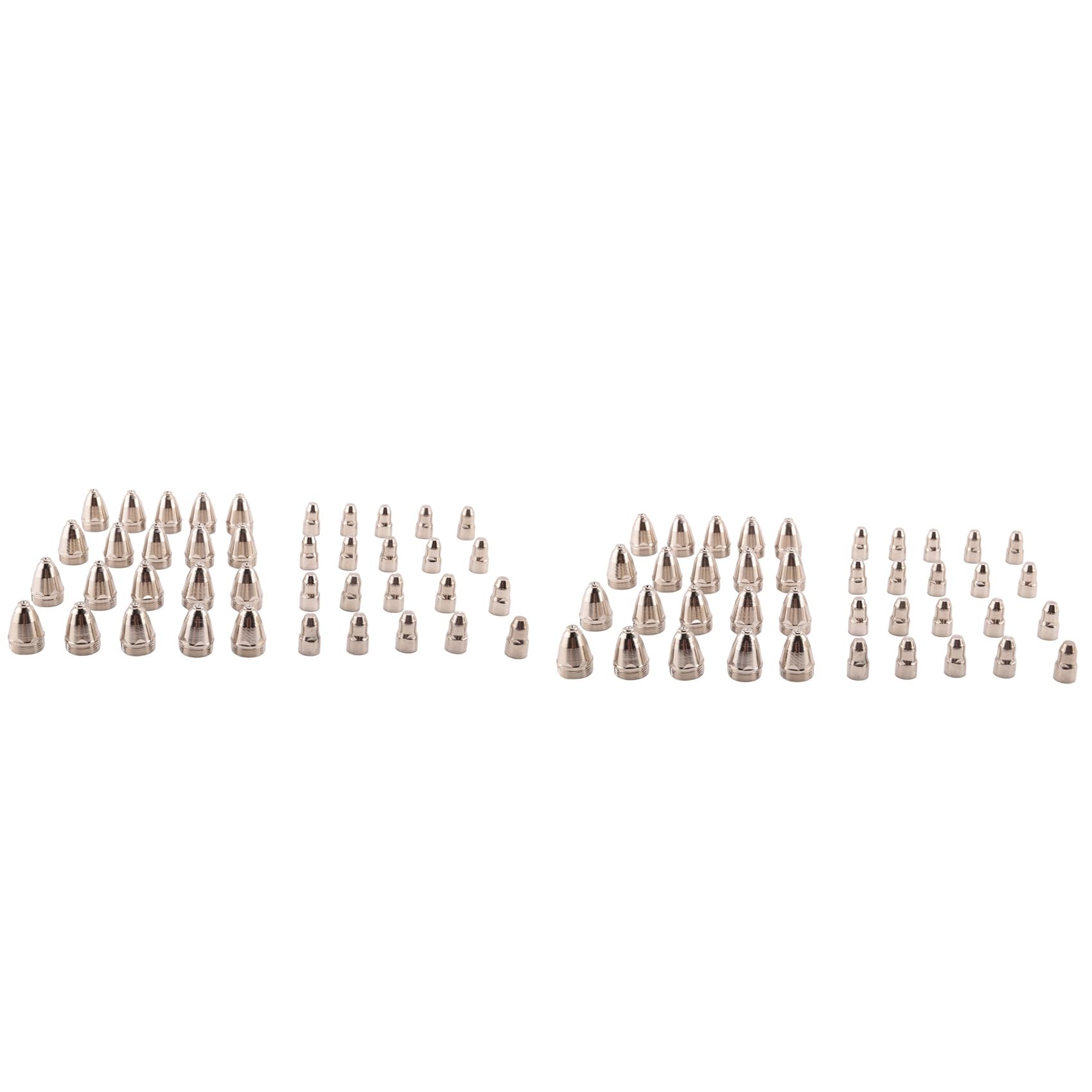 Jnchdghwa Silver 80Pcs P80 Nozzle/Tip Electrode Consumables Plasma Cutting Torch Spare Parts Accessories 1.1Mm