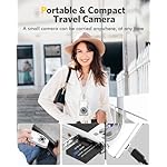 Digital Camera, Auto Focus 4K Vlogging Camera with FHD Dual Lens 48MP 16X Digital Zoom with 32GB Card, YouTube Portable Compact Point and Shoot Cameras for Teens Beginner Adult,2 Batteries,White - Image 5