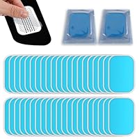 Wanmu 50 Stück Gel Pads, EMS Abs Trainer Pad Hydrogel,Bauchmuskeltrainer Ersatz Gel Blatt für Arme, Oberschenkel, Bauchtrainer Elektrische Trainingsgerät Muskelstimulation