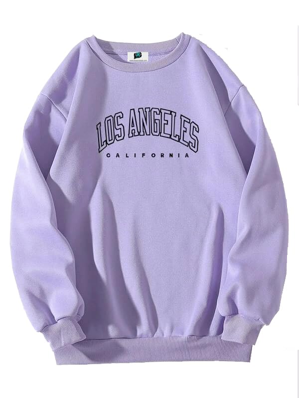 SXV 'Los Angeles California’ Printed Cool Aesthetic Drop Shoulder Oversized Sweatshirt