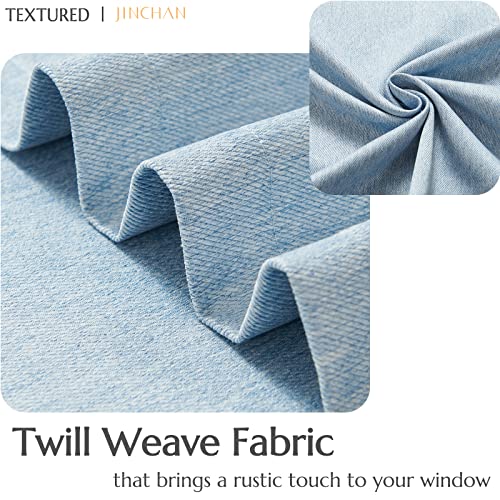 Jinchan Twill Weave Valance Curtain 54 Inch Tie Up Shade Faux Linen Valance Farmhouse Adjustable Window Valance For Living Room Bathroom Windows Room Darkening Country Rod Pocket 1 Panel Denim Blue #TOP3