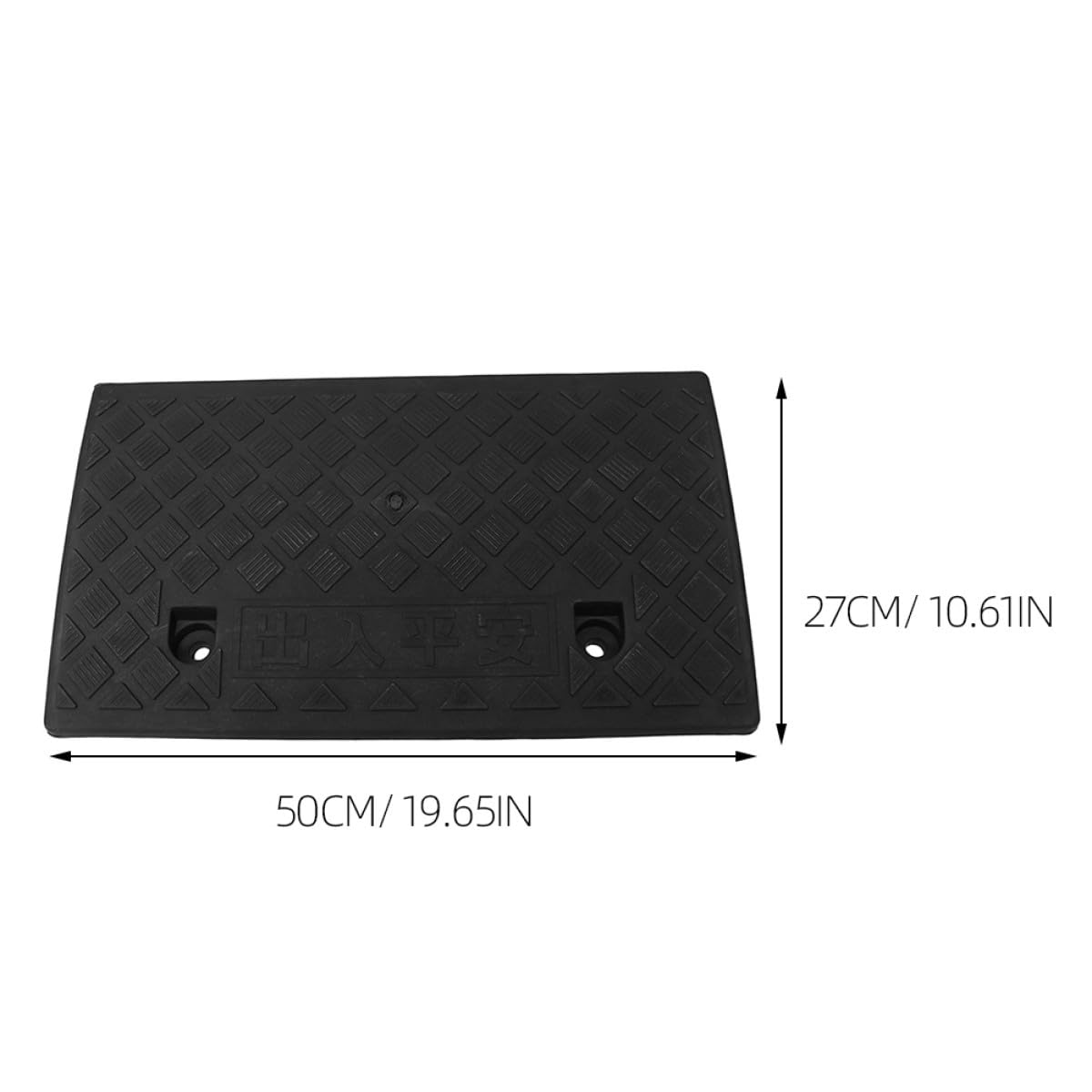 Cabilock Rampa Antideslizante de Plástico para Silla de Ruedas y Coche Absorción de Impactos, Altura 10 Cm, Adecuado para Bordillos y Uso Hogar