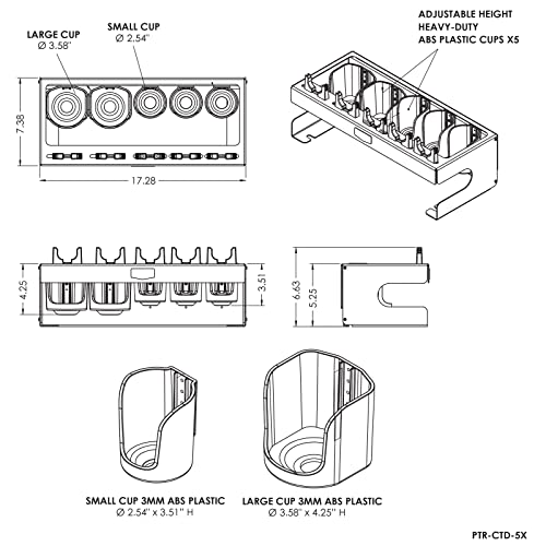 Power Tool Storage Organizer, Garage Tool Organizers And Storage, Drill Holder For Cabinet - 5 Cup #TOP6