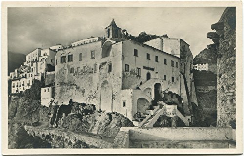 Primi '900 Amalfi Grand Hotel Lun esterno case Salerno FP B/N Cartolina Postale