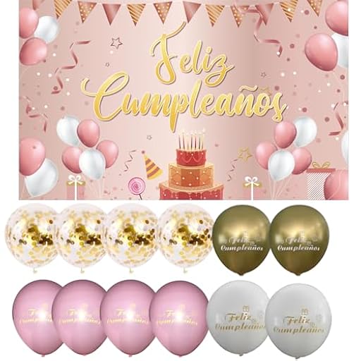 IM ® Pancarta Feliz Cumpleaños en Español medidas 110x180cm de Poliester + 12 Globos látex |Decoración para fiesta de cumpleaños|Cartel Feliz cumpleaños|Photocall| (ROSA-BLANCO) | Ya disponible en tu tienda friki favorita! En mundofriki.es! IM ® Pancarta Feliz Cumpleaños en Español medidas 110x180cm de Poliester + 12 Globos látex |Decoración para fiesta de cumpleaños|Cartel Feliz cumpleaños|Photocall| (ROSA-BLANCO) | Ya disponible en tu tienda friki favorita! En mundofriki.es!