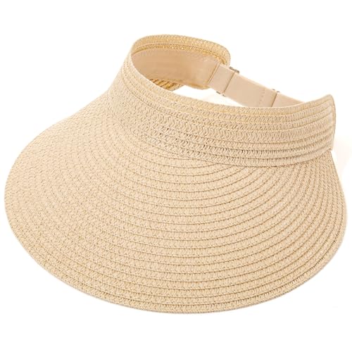 Gorra visera de sol para mujer con ala ancha miniatura 1