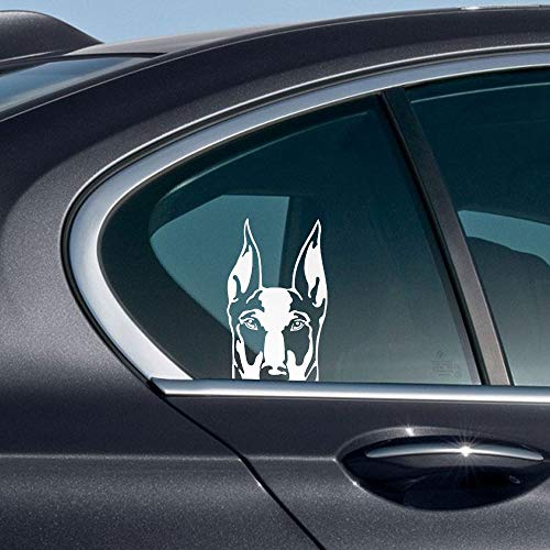 Image of WIRESTER 6 inch Clear Vinyl Decal Sticker Decoration for Car Window (Or Any Flat Surface) - Doberman Pinscher Dog