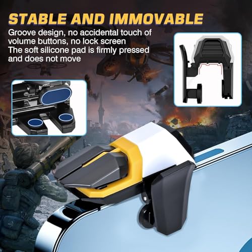 Image of Cubonic 6-Finger PUBG Gaming Trigger, Sensitive Aim and Shoot Mobile Joystick Controller for Android Phones & Smartphones | Yellow