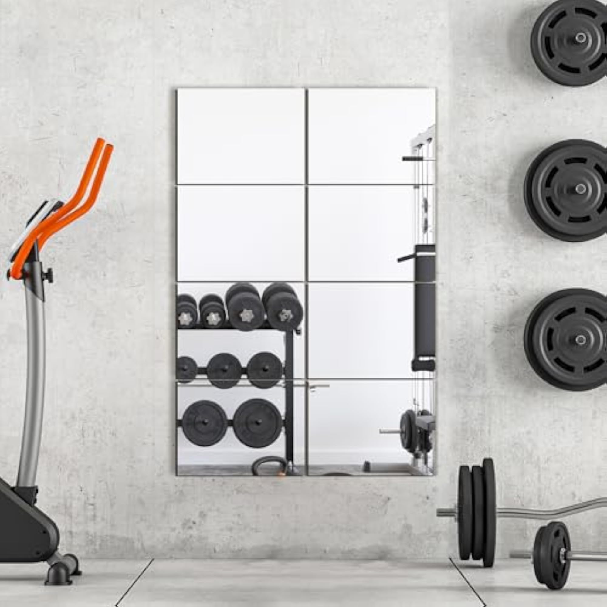 Wall Mirror Tiles, Full Length Home Gym Mirror