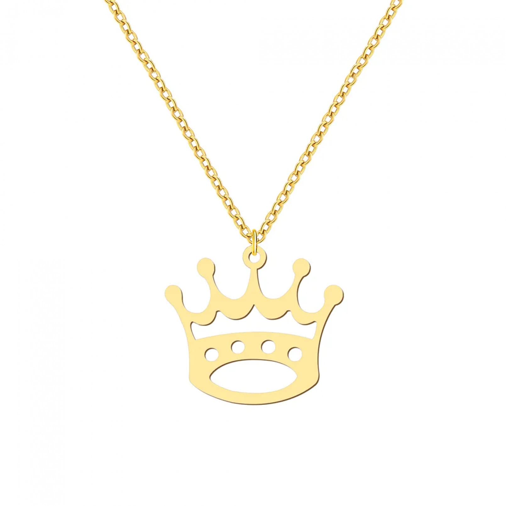 TERCAN collar colgante joyería Collares clásico corona hueco colgante gargantilla cadena collar de moda para mujeres joyería fiesta niñas regalos Regalos de cumpleaños de Navidad