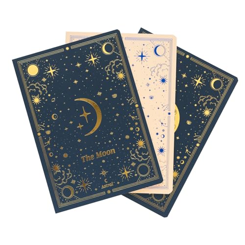 Grupo Erik Libretas A5 Astral - Pack Cuadernos A5 | 3 Cuadernos bonitos : Cuaderno punteado + Cuaderno hojas blancas + Cuaderno lineas (Tapas blandas, 64 págs cada uno)