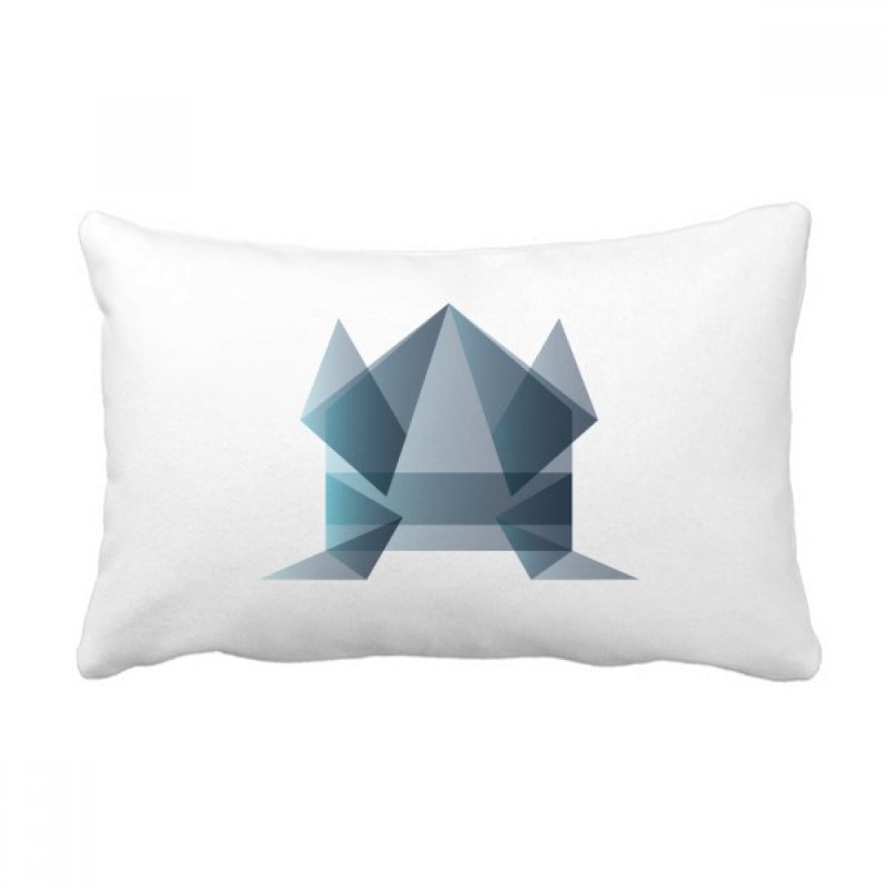 Coussin de décoration grenouille multicolore idée cadeau origami 16x24 pouces