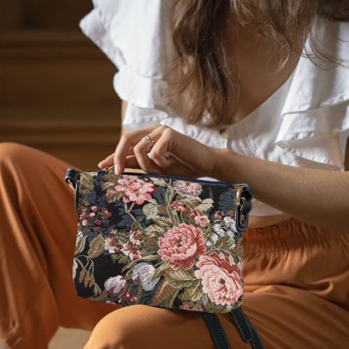 Image of Signare Tapestry Crossbody Bag Sling Shoulder Purse for Women