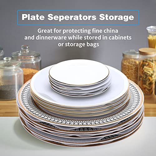 Imncya Plate Separators Storage, Set Of 60 And 3 Different Size, Thick and Premium Soft Felt Plate Dividers For China, Dish, Coffee Saucers Protecting and Stacking