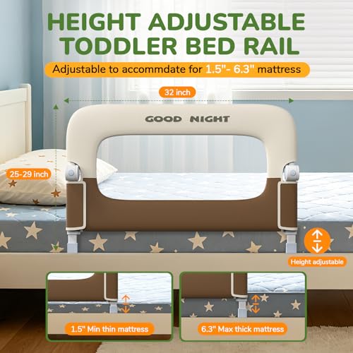 Image of Bed Rail for Toddlers, 32 Inch Toddler Bed Rails, Bed Rail for Baby