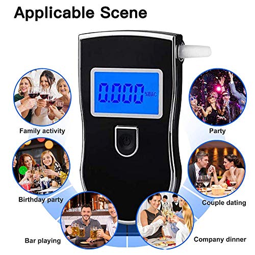 Breathalyzer, Portable Alcohol Tester with Digital Breath Alcohol Tester for Personal & Professional Use
