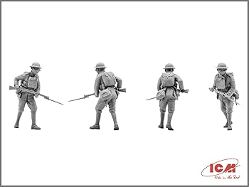 ジオラマ　第一世界戦争　イギリス軍　1917 完成品　ICM 35703 ICM イギリス歩兵 ガスマスク装備 1917 1/35 ミリタリービークル