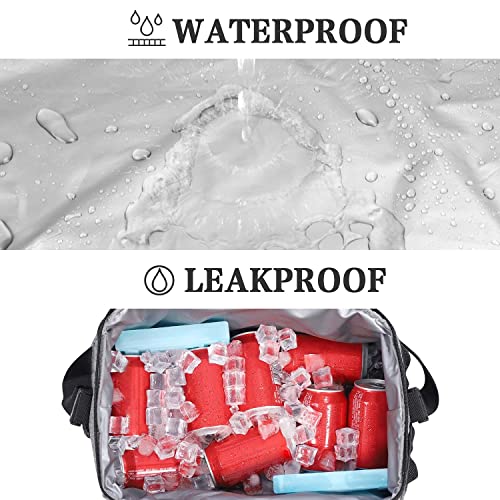 Gardrit Large Cooler Bag - 60 Cans Collapsible Insulated Lunch Box, Leak-Proof Cooler Bag Suitable For Camping, Picnic& Beach (40L/Grey) #TOP4