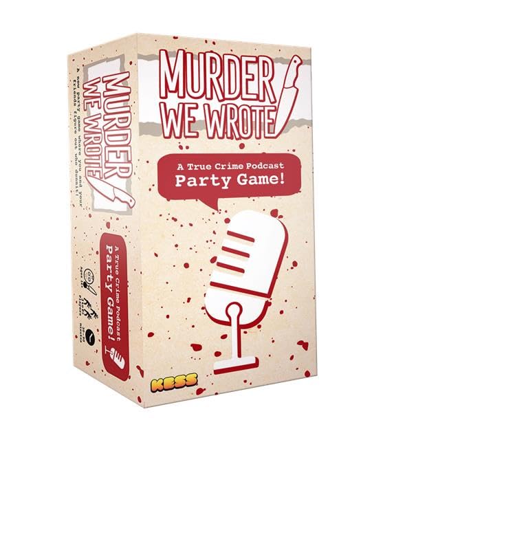KessMurder We Wrote - Murder Mystery Party Game for Adults & Teens, 3-8 Players, Ages 14+, Card Game Based on True Crime Podcasts, Playtime 30-90 Mins