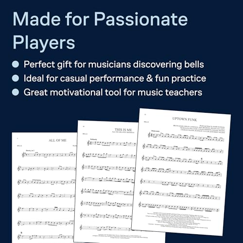 Image of First 50 Songs You Should Play on Bells Glockenspiel Sheet Music Songbook | Easy Melodies from Pop, Classical, and Movie Themes | Includes Hallelujah, Let It Go, Stand by Me, Shake It Off
