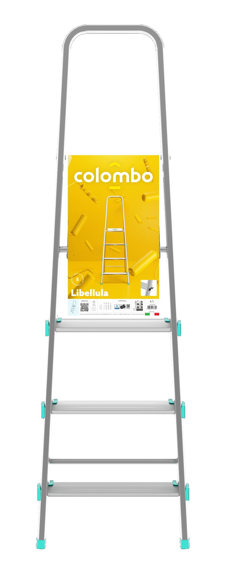 COLOMBO Escalera de Aluminio de 4 peldaños