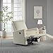 Oxford Baby Uptown Upholstered Swivel Glider and Recliner Nursery Chair - Corduroy, Pearl White