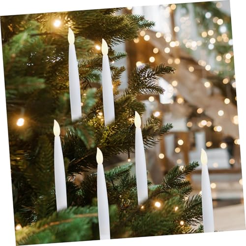 Velas LED para candelabros en pack de 12 para decoración navideña 6