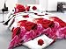 7 Piece Set Animal Print Flower Pattern Soft 3d Comforter Set Including Matching 3d Sheet Set Queen (Red and Pink Rose-03)