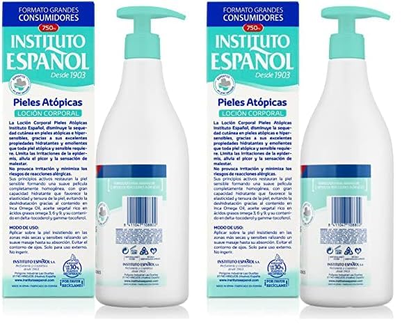 Instituto Español Loción Corporal Piel Atópica, 750 Mililitros (el empaque puede diferir) (Paquete de 2)