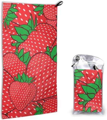 赤いイチゴ フェイスバス柔らかいタオル 厚手抗菌防臭家庭用タオル 薄手抗菌通気性ビーチタオル