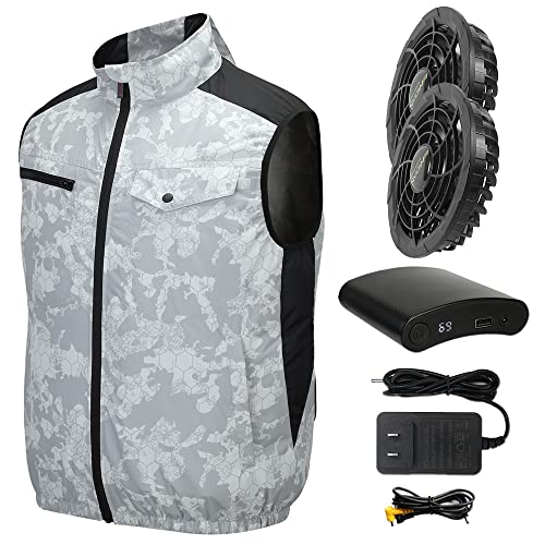 Image of MIDIAN Air Conditioning Vest 30V High-Power Fans 20000mAh Battery Cooling Workwear for Hot Summer Outdoor & Industrial Use