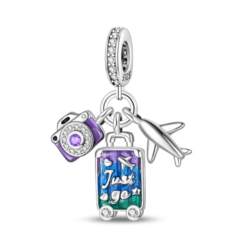 Pandach Damen Charm Anhänger für Armband 925 Sterling Silber Charms Beads passend für Armband und Halskette, Kompatibel mit Europäischen Armbänder für Frauen Mädchen C1