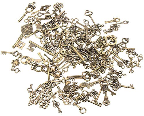 [ティグレ アモーレ] キー チャーム 鍵 DIY 金古美 ハンドメイド キーチャーム 110個