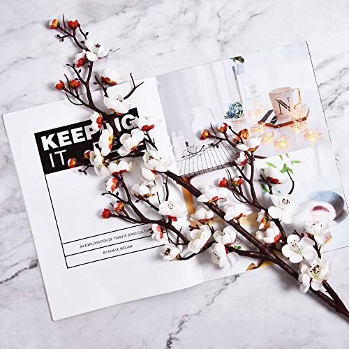 Sunm Boutique 2 Pack Plum Blossom Artificial Flowers Simulation Flower Table Decoration Accessories Party Beach Theme Decorations #TOP4