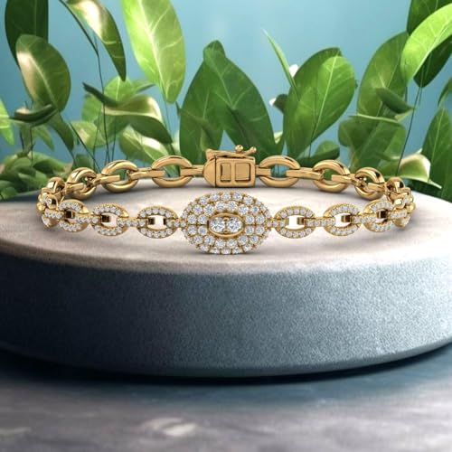 1 1/5 Carat Linked Diamond Bracelet in 10K Gold4